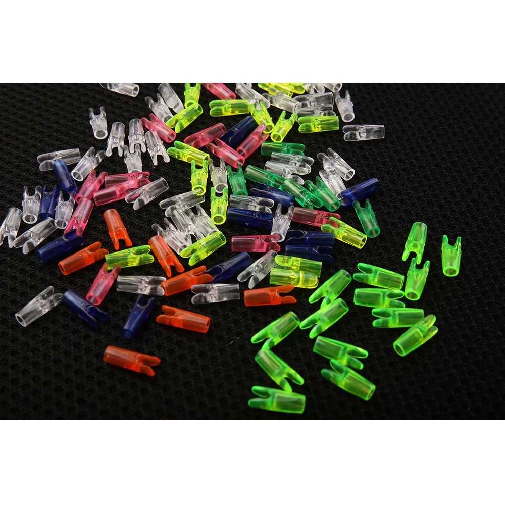 Bicaster 100pcs Arrow Pin Nocks Plastic Size L for 3.2/4.2/6.2mm Shaft Archery Recurve Bows