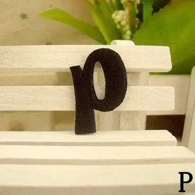 Black  Letters applique Alphabet Embroidered Letters iron on clothing or jeans decoration Patches