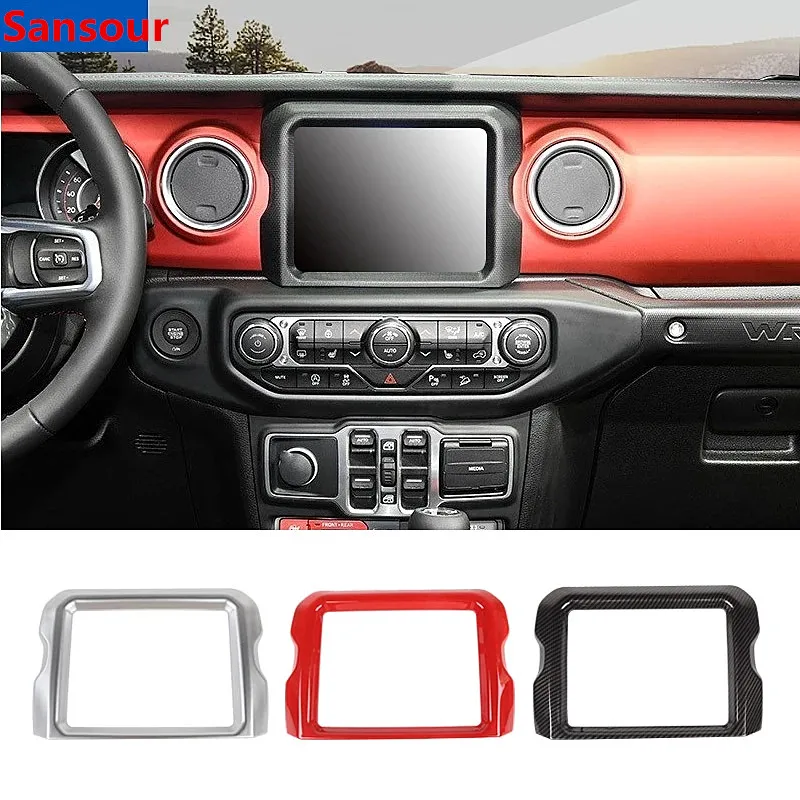 

Sansour 8.4 Inches Car GPS Navigation Decoration Frame Cover Stickers for Jeep Wrangler JL 2018+ for Jeep Gladiator JT 2018+