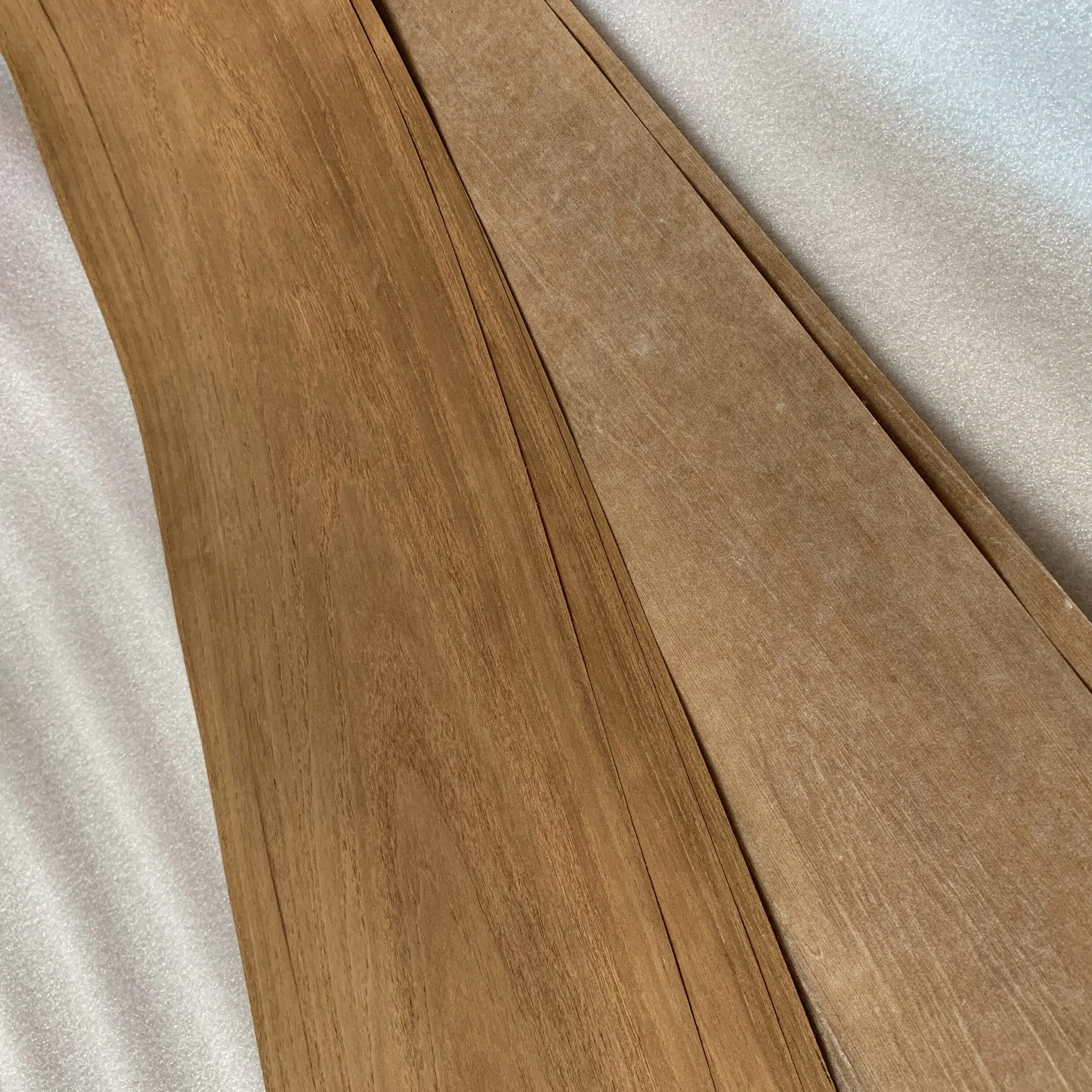 2x Natural Genuine Teak Wood Veneer for Furniture about 18cm x 2.5m 0.2mm thick C/C