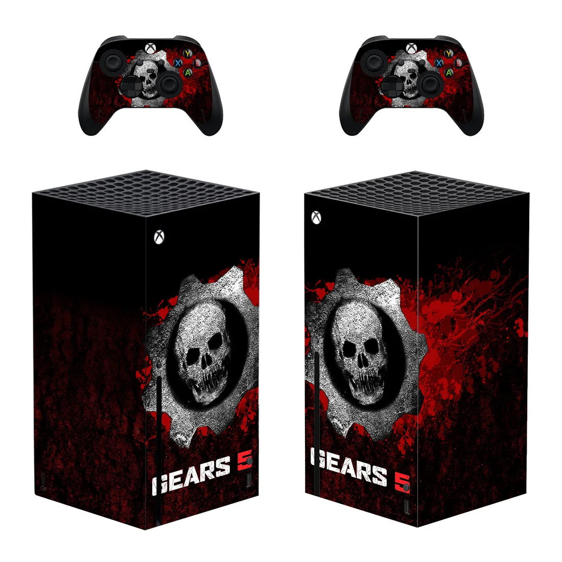 Skull Style Xbox Series X Skin Sticker for Console & 2 Controllers Decal Vinyl Protective Skins Style 1