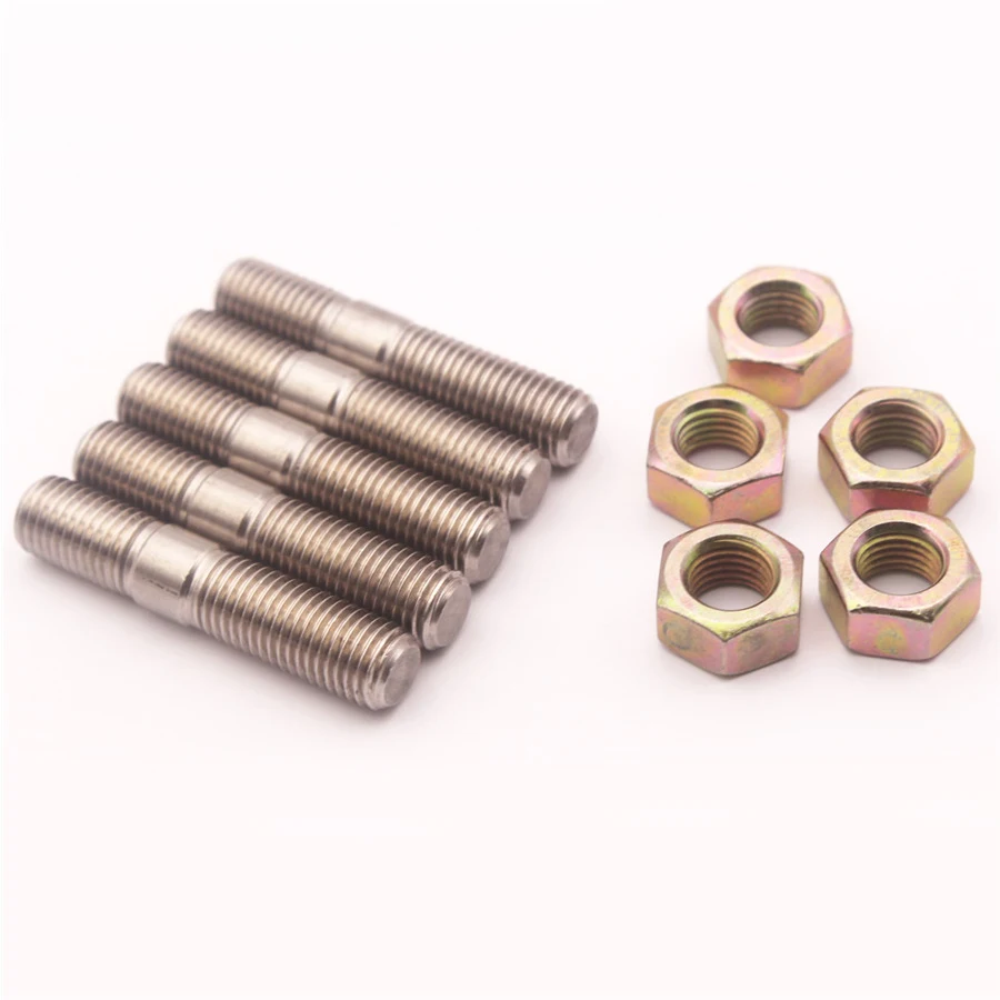 5 Sets M10x1.25 Stud Kit Stainless Steel For Mitsubishi DSM 1G EVO1~10 Turbos Turbo