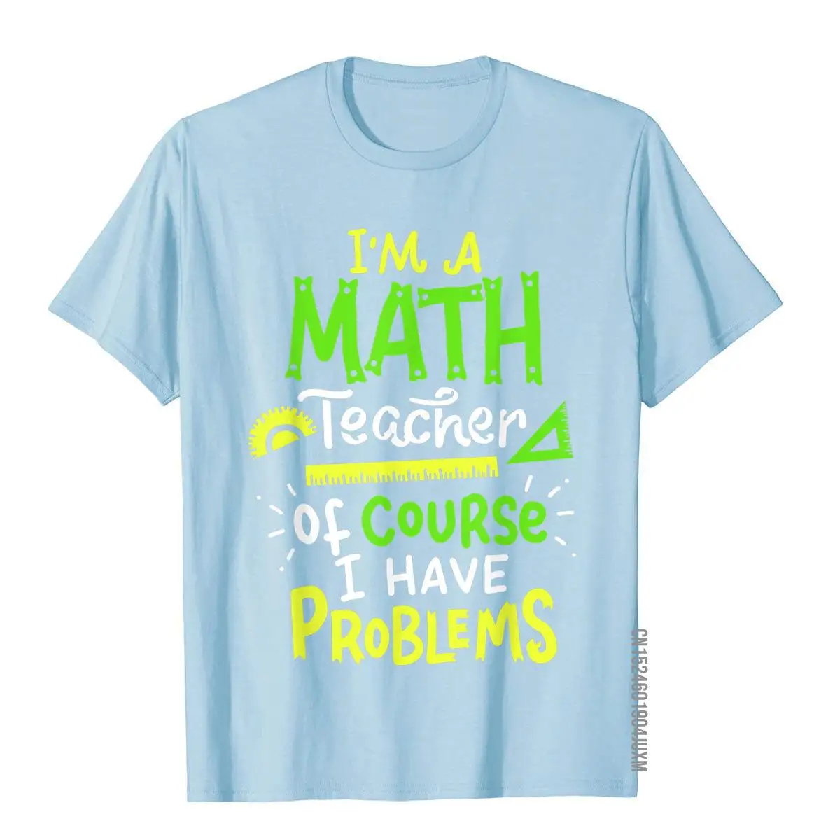 Math Teacher School Class Problem Funny T-Shirt Simple Style Men T Shirts Classic Cotton Tops Tees Party