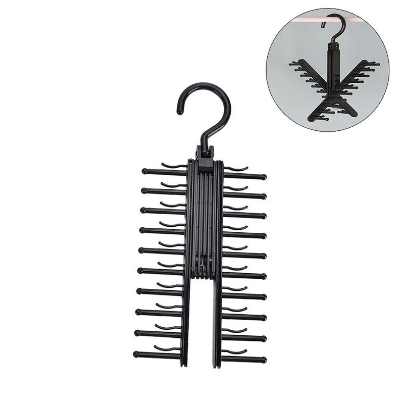 Creative Verstelbare 360 Graden Roterende Tie Rack Riem Sjaal Stropdassen Hanger Holder Closet Organizer