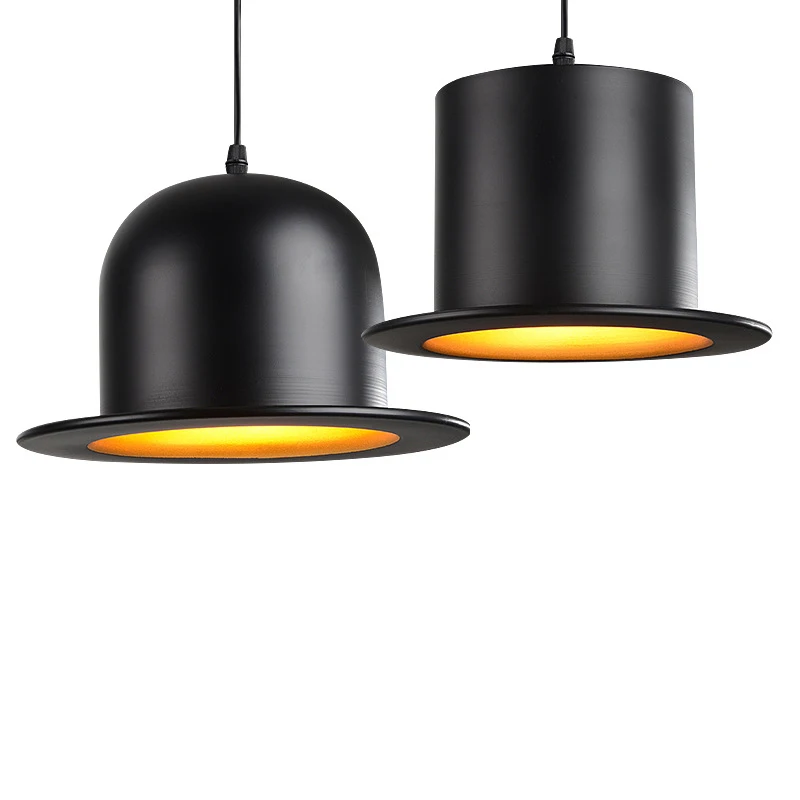 Modern aluminum England Hat Pendant light Black Art Cap Industrial Lamp hanging lamps Coffeeshop Bar Bedroom Luminaire Fixtures