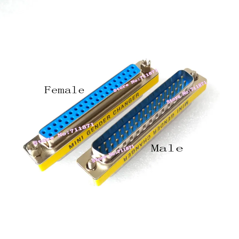 37Pin Male to Male DB37 Connector Adapter 37P Female to Female HDB37 DB37 Connector Adapter 37Pin MiNi Gender Changer DB37 joint