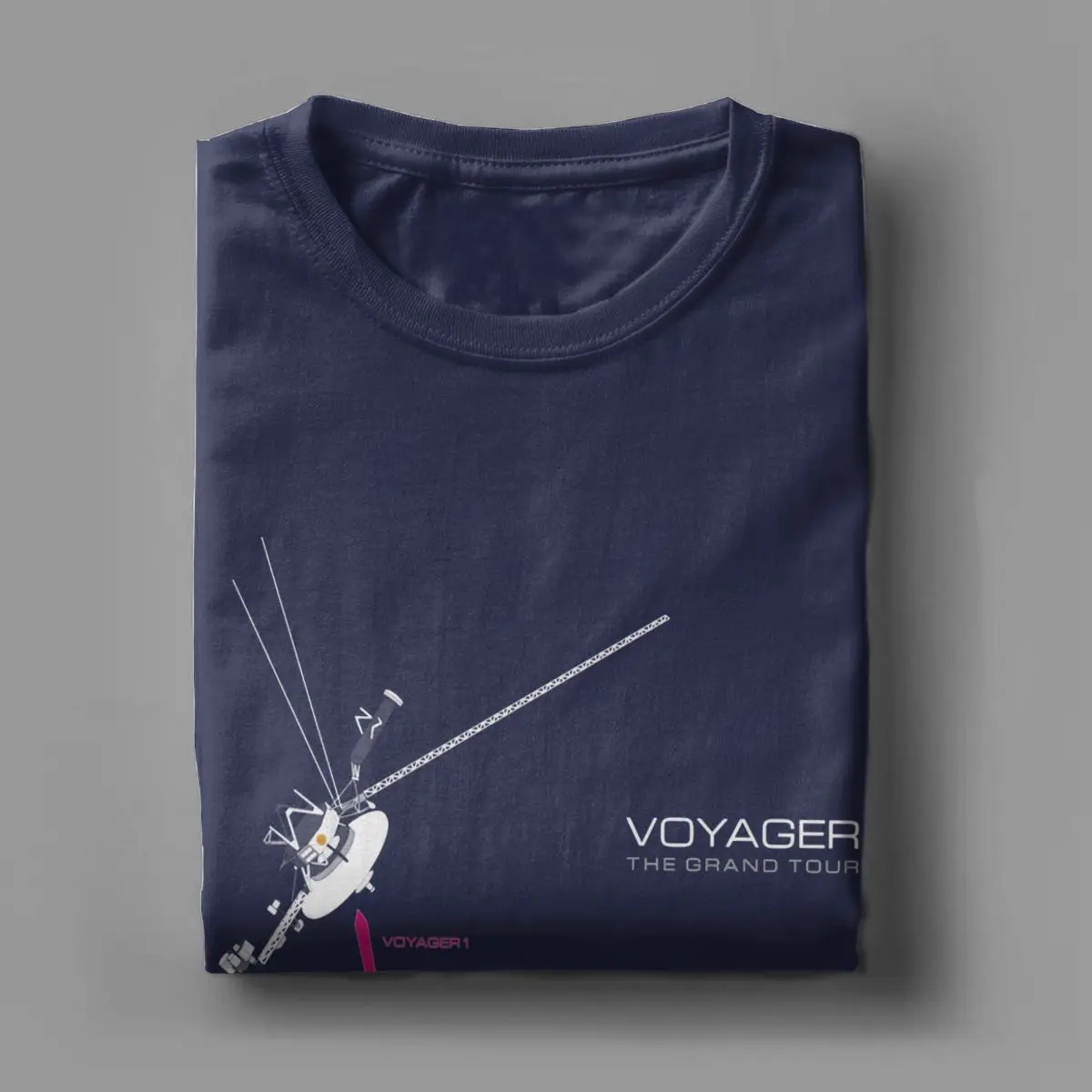 VOYAGER The Grand Tour Space T-Shirts Men Interstellar Funny 100% Cotton Tee Shirt Round Neck Short Sleeve T Shirt Clothing