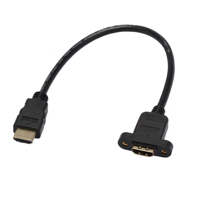 HDTV Extension Cable Male to Female Gold Plated With Screw Panel Mount Cable for HDTV Laptop LCD 0.3m/0.5m/1m/1.5m