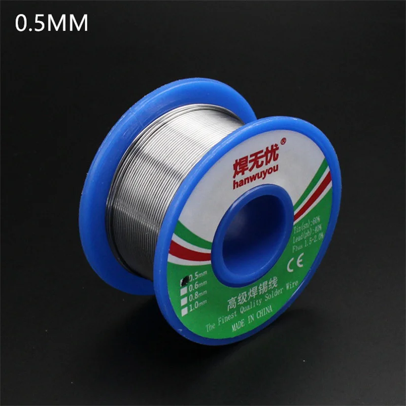 60/40 Solder Wire Rosin Core Tin Solder Wire Soldering Welding Flux 1.5-2.0% Iron Wire Reel 50g 0.5mm 0.6mm 0.8mm1.0mm