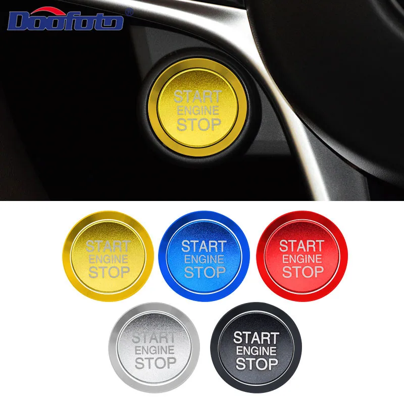 Doofoto Auto Start Stop Pulsante Anello di Copertura Per Alfa Romeo 159 Giulietta 147 Mito 156 Giulia GT Stelvio Brera Accessori Styling