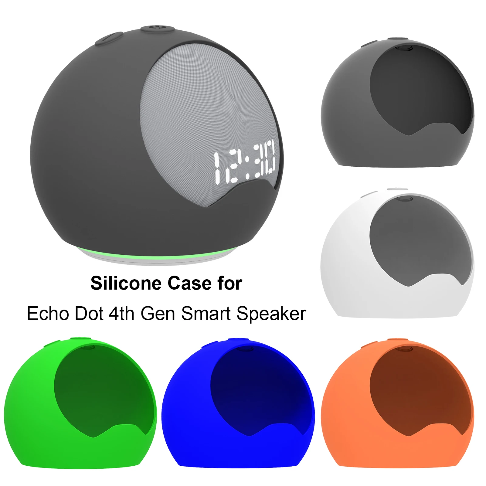 Silicone Case Cover Skin For Echo Dot 4th Gen Speaker Accessory Dustproof And Drop-proof Protective Speaker Case Cover Dropship