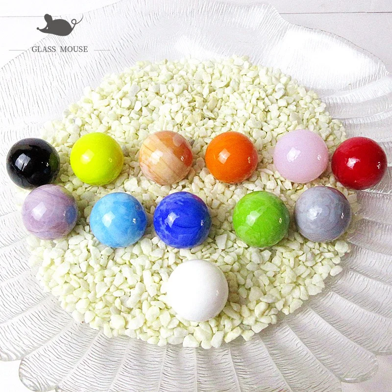 22mm Pure color Solid Glass Marbles Balls Charms Home Decor accessories for Fish Tank Vase Aquarium Toys for Kids Children 12PCS