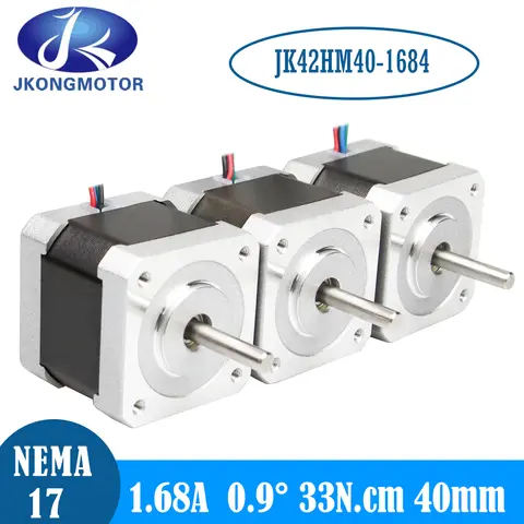 CNC 3D 프린터용 스테퍼 모터, Nema 17 42 모터, 0.9 도 스테퍼 모터, 42HM, 1.33A, 1.68A, 2.2/3.3kg.cm, 34mm, 40mm 스테핑 모터, 4 리드, 1 개