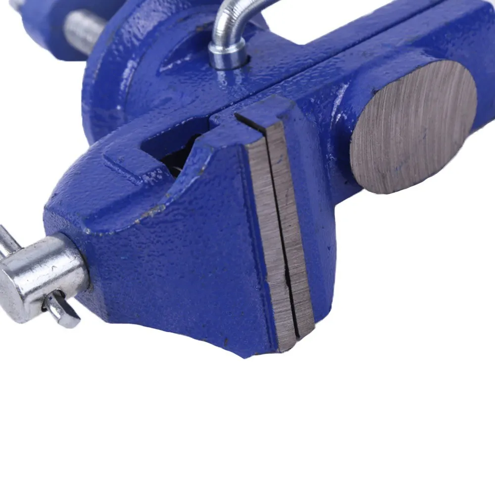 Imagem -02 - Morsa Mecânica para Mecânico Torno de Mesa com Base Giratória 360 Graus para Fixação Superior em Ferro Fundido