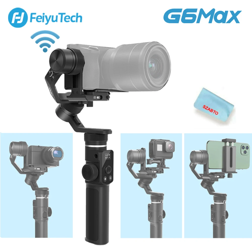 FeiyuTech G6 Max 3 Axis Handheld Gimbal Stabilizer for Mirrorless Camera Pocket Camera GoPro Hero Smartphone