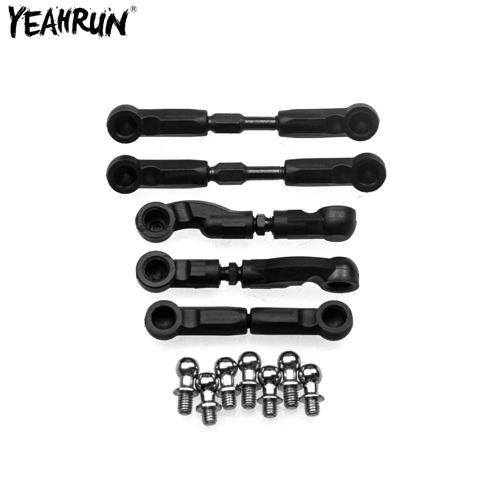 YEAHRUN Metal Hex Ball Head Screw Tie Rod End Connector Set For 1/10 Sakura D4 Racing Drift RC Car Upgrade Parts