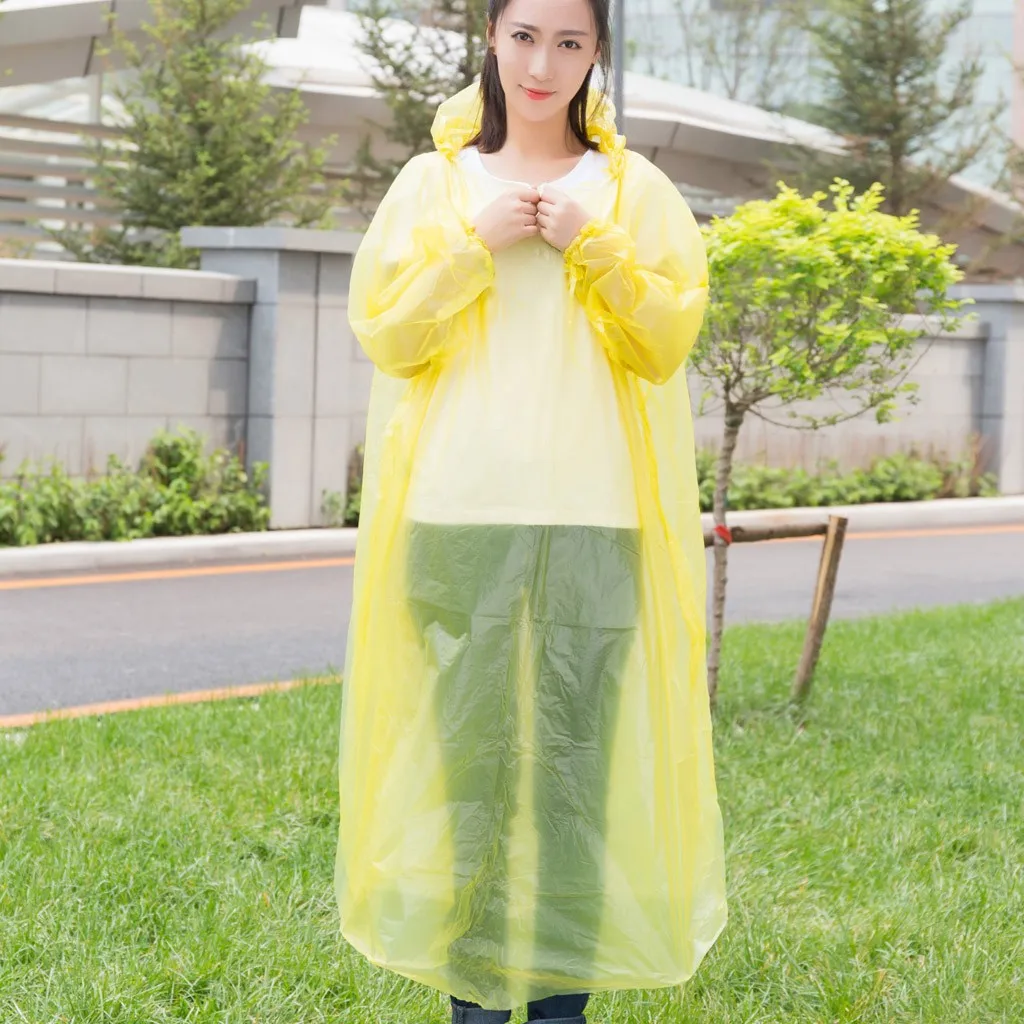 Rain Cover Portable Raincoat Disposable Outdoor Clear Raincoat Waterproof Hiking Camping Hood Carry A Hooded Rain Coat