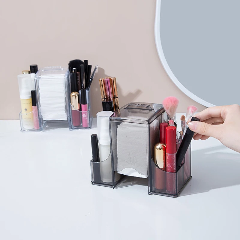 Nice Shape Lipstick Brush Holder Skincare Makeup Storage Box Nail Polish Perfume Cosmetic Organizer Cleansing Cotton Organiser