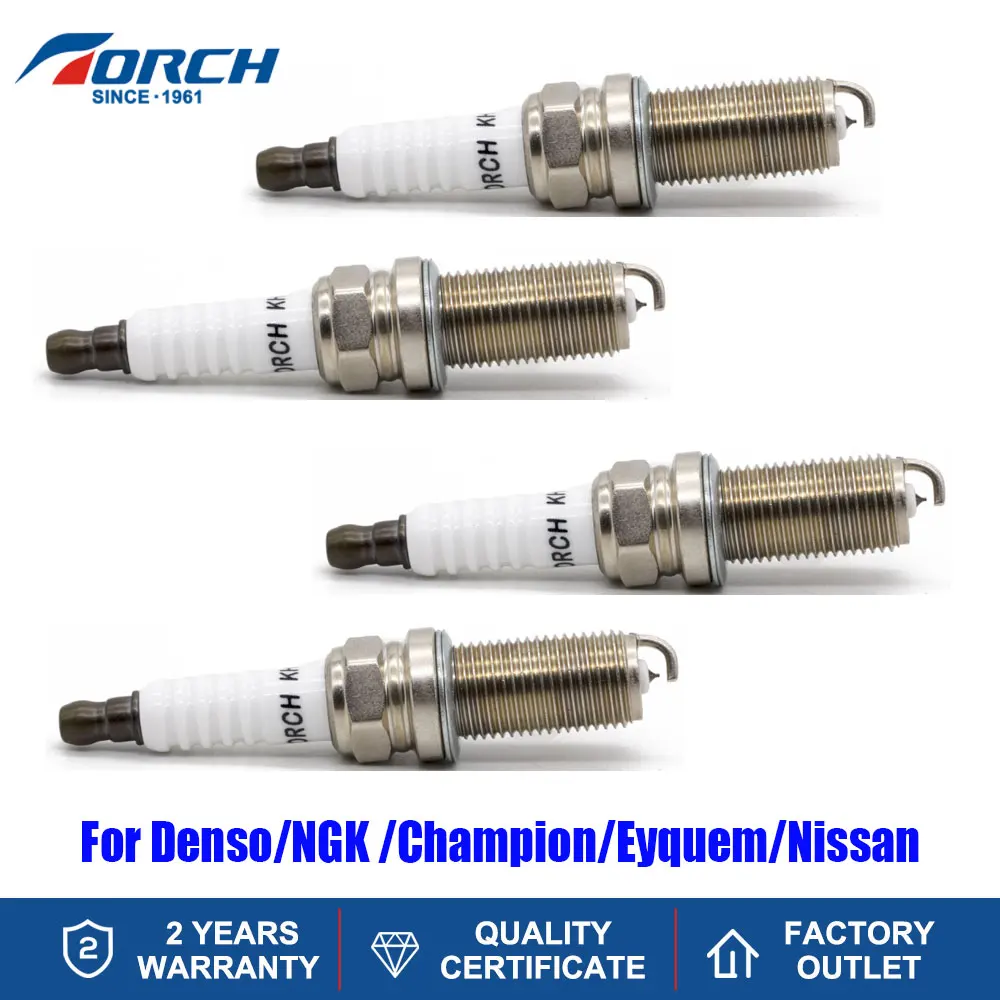 4-6PCS Iridium Spark Plugs Torch KH5RTI-11 Replace for Candle LFR5AIX-11(4469) NISSAN BY481-LFR5A Denso IKH16 HYUNDAI 1884111051