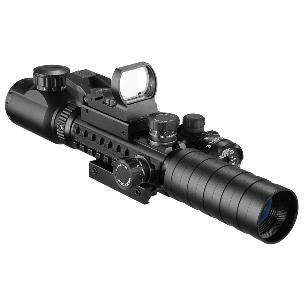 3-9x32EGC Holographic Reflex Rifle Scope Tactical Optical Red Green Illuminated Scope 4 Dot Crosshair Combination Hunting Rifle