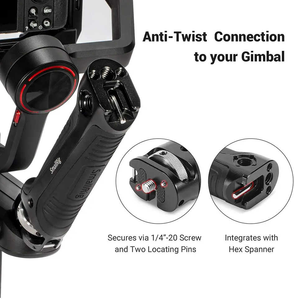 ZHIYUN WEEBILL S 別売グリップ・クイックリリースクランプ付 Smallrigピンビルハンドグリップ、Zhiyun-tech WEEBILL-Sジンバル