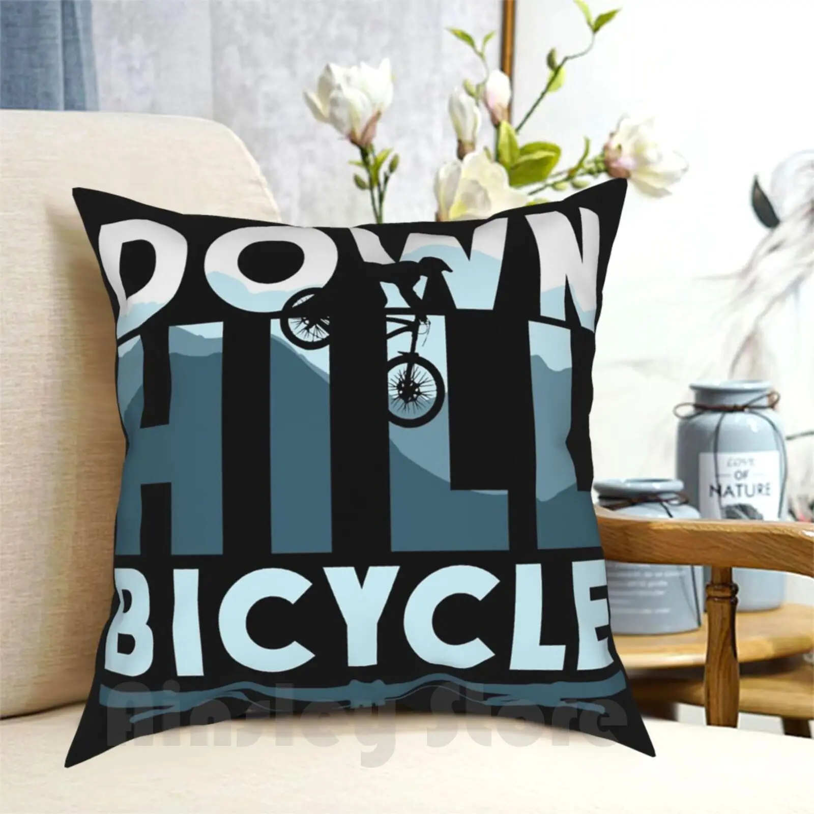 Downhill Bike Slopestyle Bike Dirt Pillow Case Printed Home Soft DIY Pillow cover Downhill Bicycle Bike Slopestyle Jumps