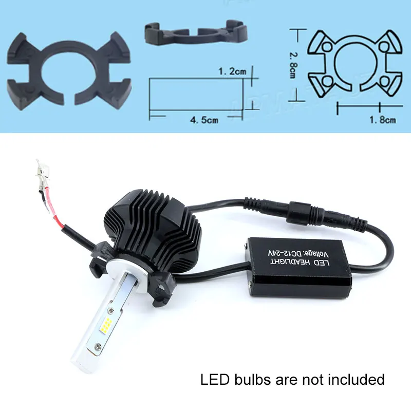 10pcs H1 LED Headlight Bulbs Holder Adapter Base Retainer For Honda Prelude CR-V Odyssey Acura RSX ect