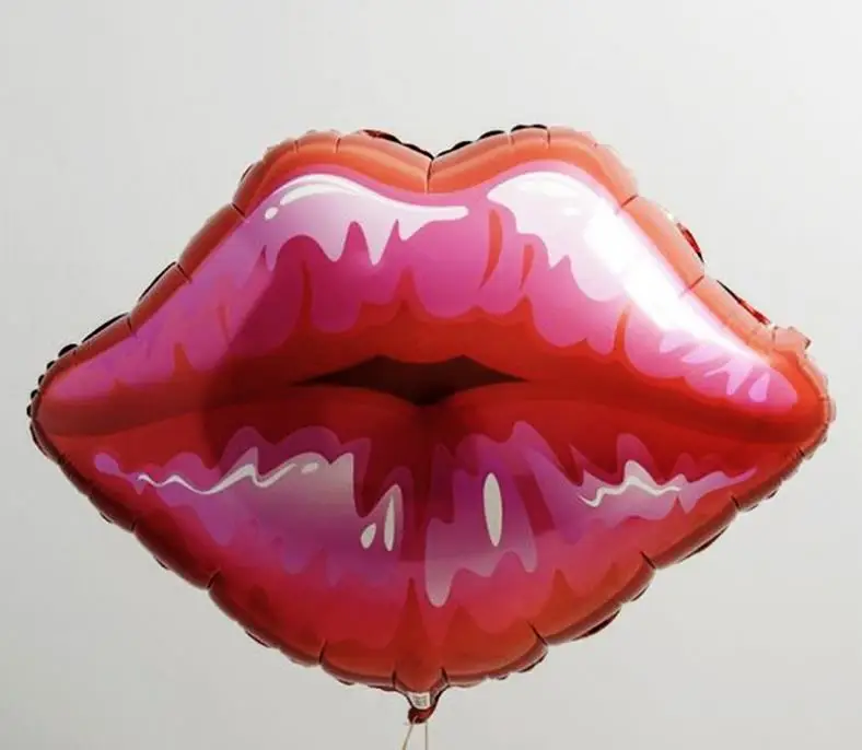 75*75cm Lip Helium Balloons Love Globos Rose Red Lip Balloon for Valentine's Day Kiss Me Foil Balloon Wedding Decor  SN3685