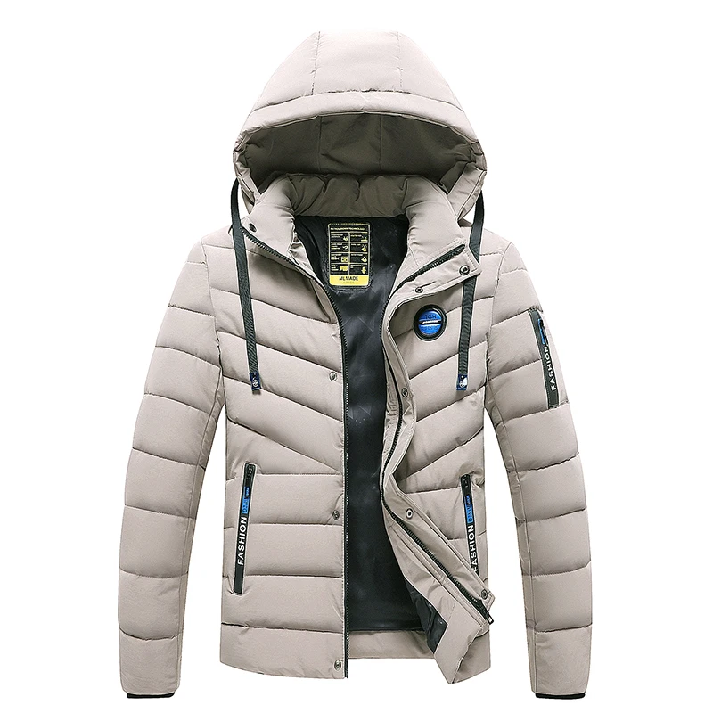 2022 inverno novo quente à prova de vento quente grosso jaqueta parkas casaco masculino outono marca outwear moda com capuz clássico casual parka