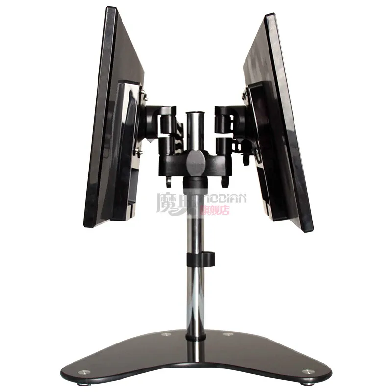 Display bracket double screen splice desktop multi-direction rotating computer rack