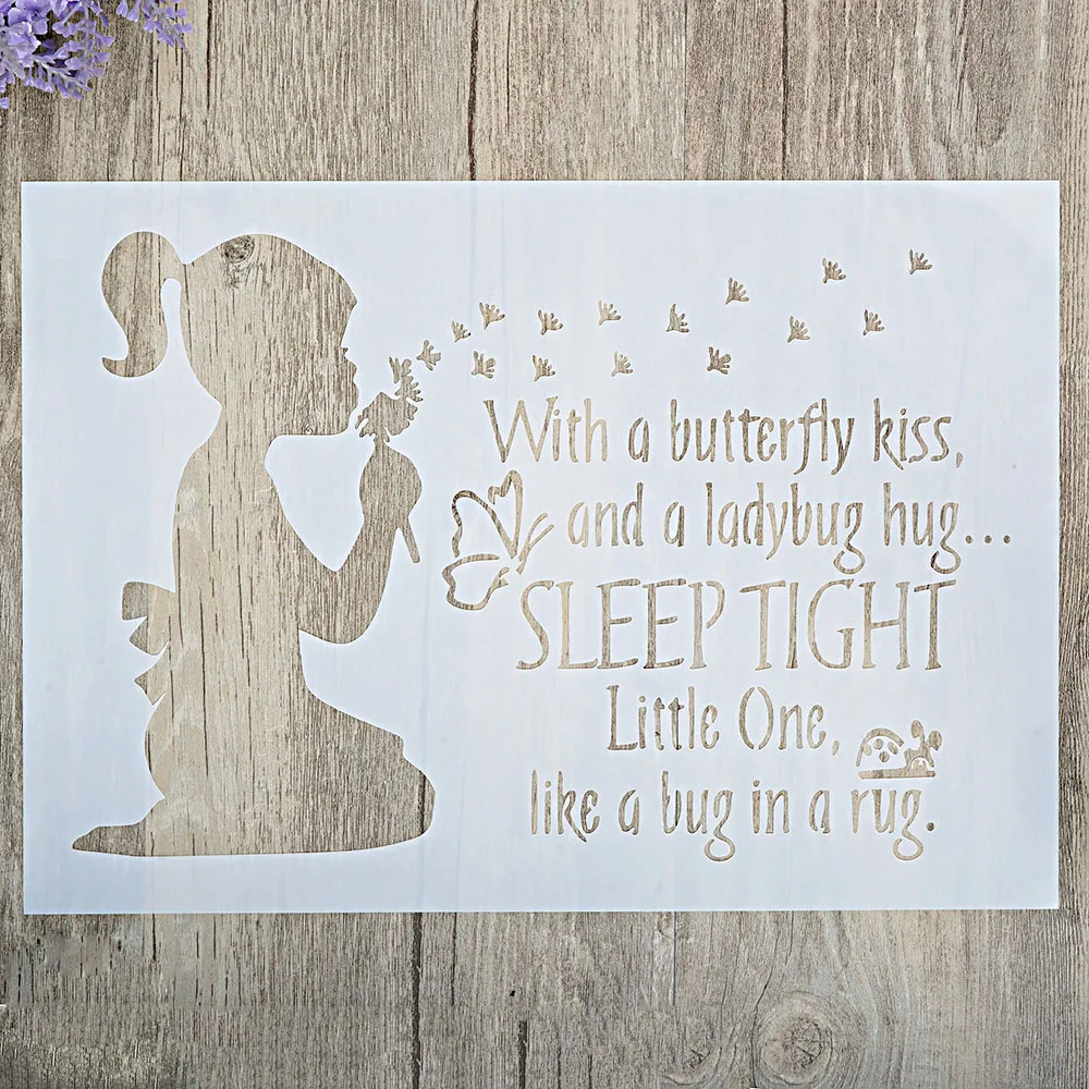 Pochoir de fille pour peinture murale, Scrapbooking, timbres-poste, Album décoratif en papier gaufrage, format A4 A3 A2