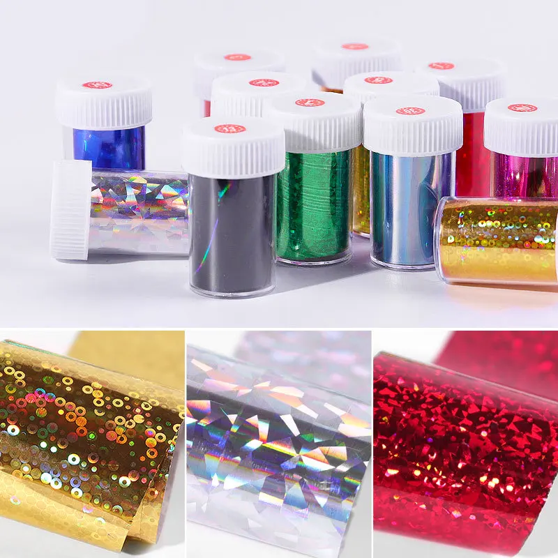 1 pcs Foil Set 4*100cm DIY Nail Art Decorations Transparent Starry Paper Multi Color Nail Art Transfer Nail Sticker Paper T1610