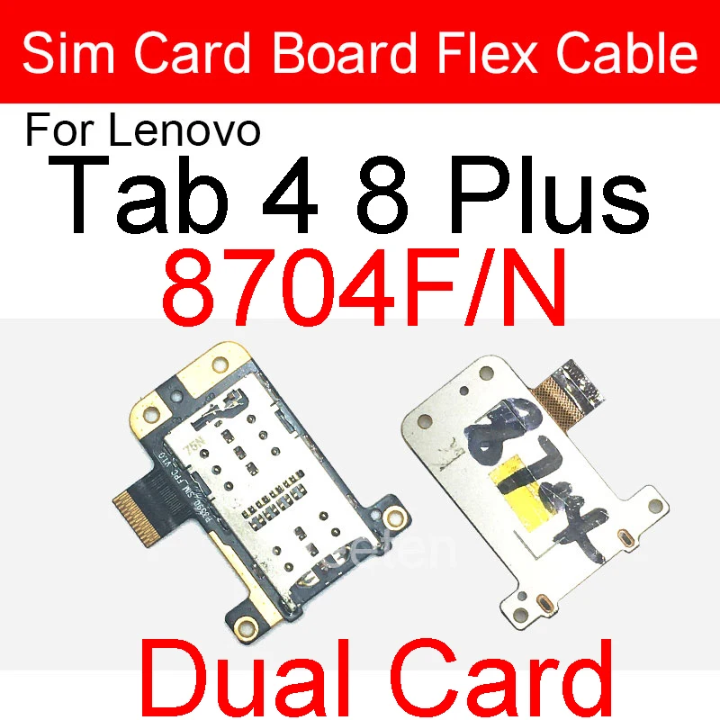 Sim Card Tray Slot Holder Board Flex Cable For Lenovo Tab 4 TB-8504F/N 8604F/N For Lenovo Tab 4 8 Plus TB-8704F/N/X 8X04F P3590