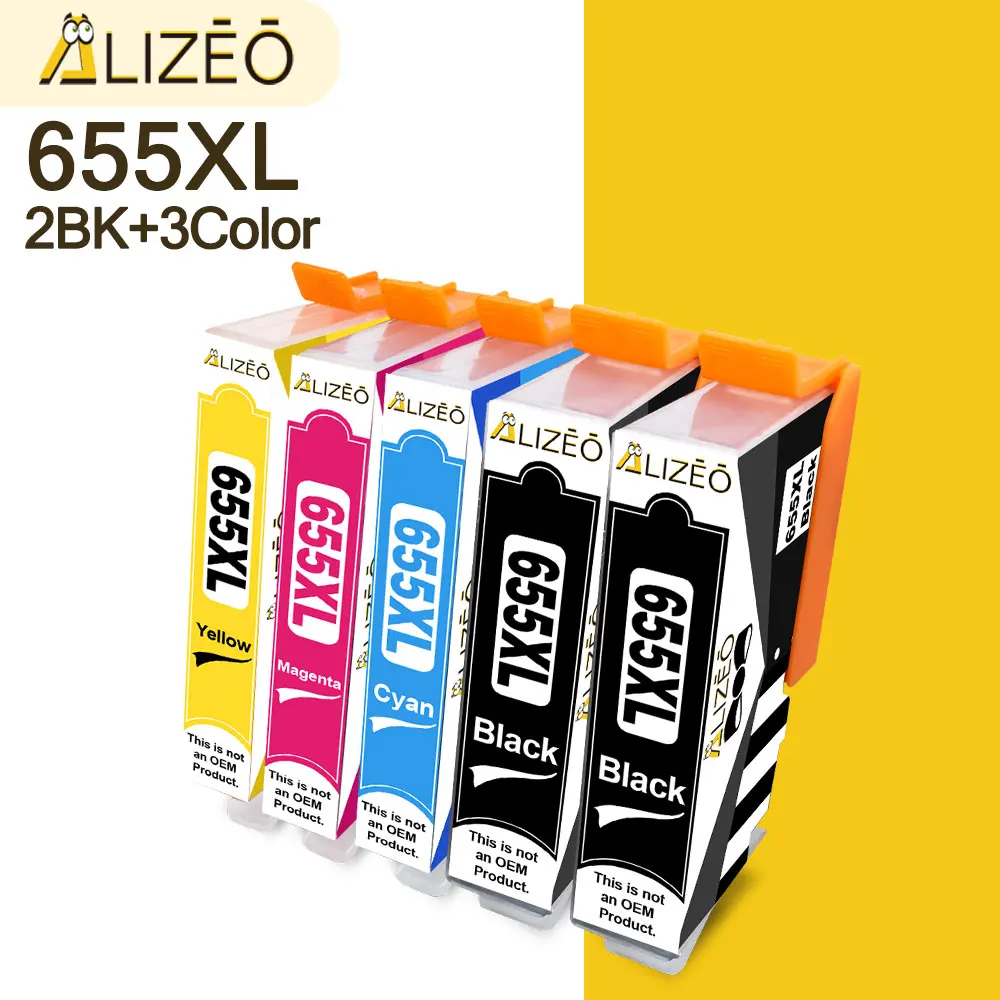 

CMYK SUPPLIES Compatible HP 655 XL Ink Cartridge for HP655 Deskjet 5525 6520 6525 6625 3525 4615 4625 Printer with chip