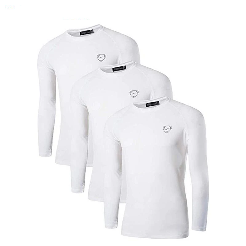 Jeansian 3 Pack Men's UPF 50+ UV Sun Protection Outdoor Long Sleeve Tee Shirt Tshirt T-Shirt Sport Beach Summer LA245 PackE