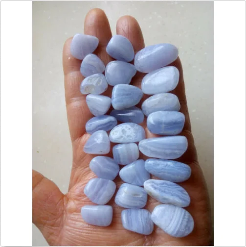 30pcs Natural agate stone polished blue lace agate stone 40-50g