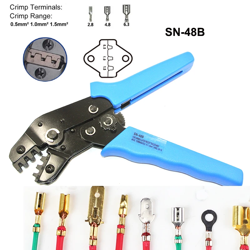 SN-2549 SN-28B SN-01BM crimping plier for PH 2.0, XH2.54, JST, 2510 servo connector plug, D-SUB connector Multi-tools crimper p