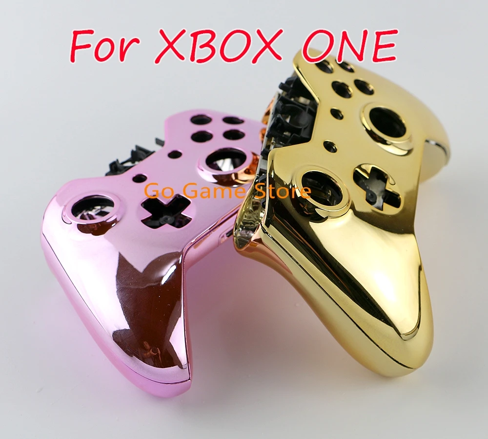 

1 комплект для беспроводного контроллера Microsoft Xbox One, многоцветный, полностью хромированный корпус контроллера