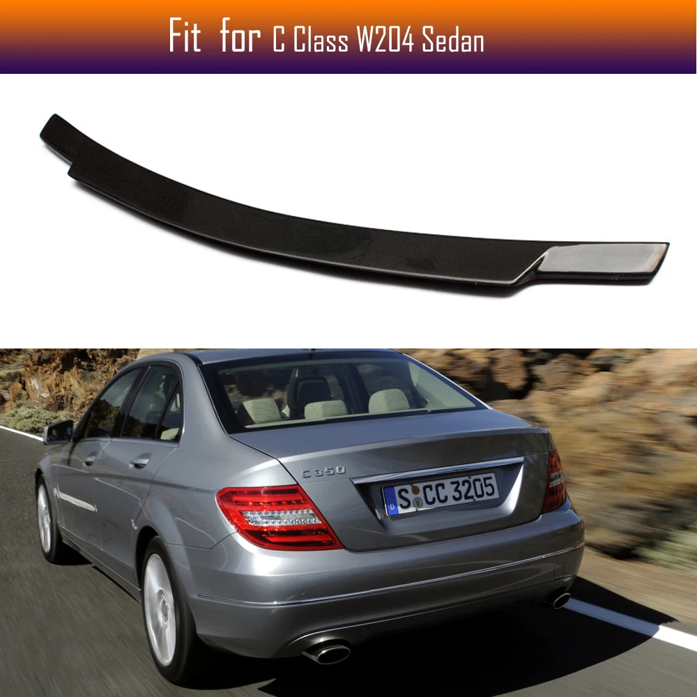 

Carbon Fiber Rear Trunk Car Spoiler For Mercedes- Benz W204 2007 - 2014 C Class Sedan C180 C250 C300 C350 C63