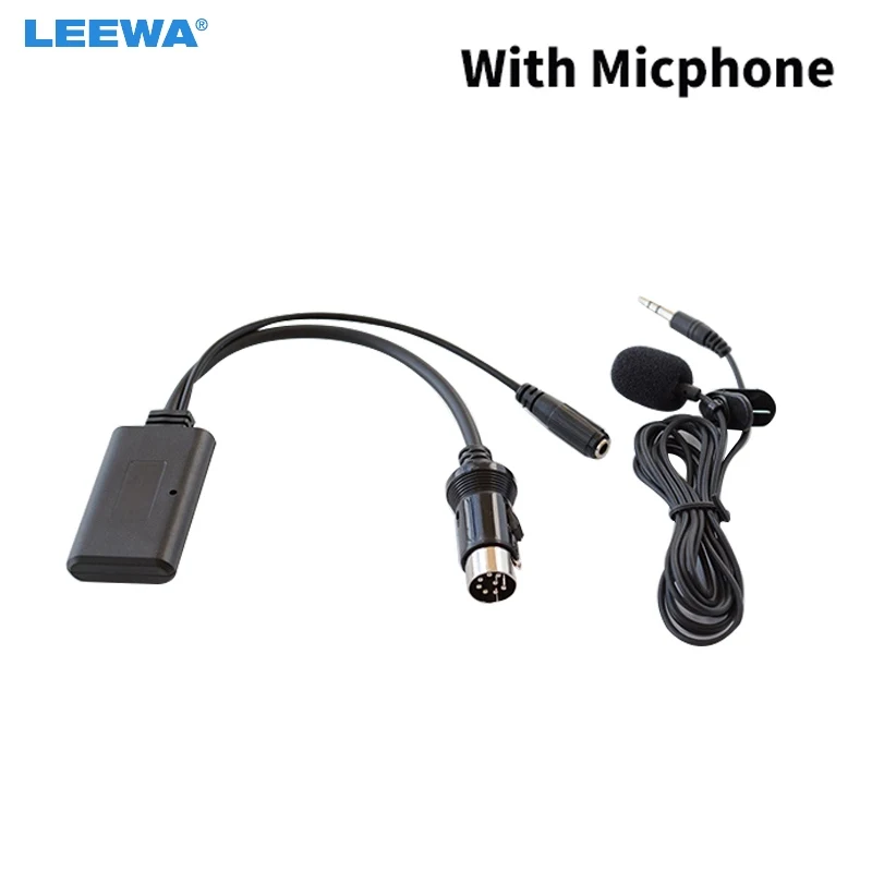 

LEEWA 5set Car Aux-in Wireless Bluetooth Adapter Module Audio Receiver Aux Cable for Kenwood 13Pin CD/DVD Host AUX Cable #CA6192