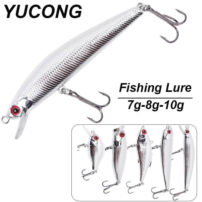 YUCONG-señuelo duro Wobblers, cebo flotante de 7-8-10G, Crankbait leurre Popper, cebo de pececillo que se hunde, VIB