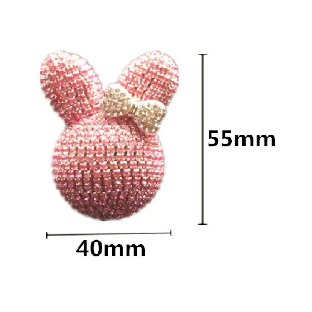 Car Air Freshener Holder Bunny Bowknot Shape Shiny Rhinestone Auto Air Outlet Freshener Perfume Clip for Car