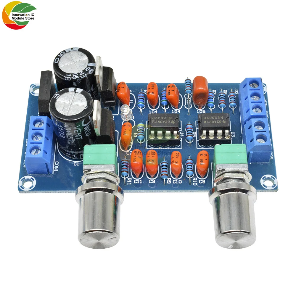 Ziqqucu NE5532 Low-pass Filter Board Subwoofer Volume Control Board Power Amplifier Module AC 9-15V Low-pass Filter Board Module