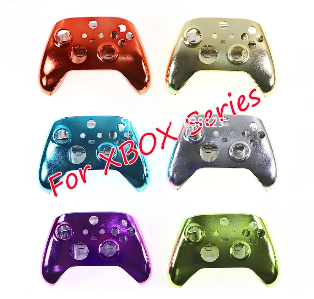 6pcReplacement Chrome housing shell case buttons for xbox series s x controller front back housing case for xbox series x s