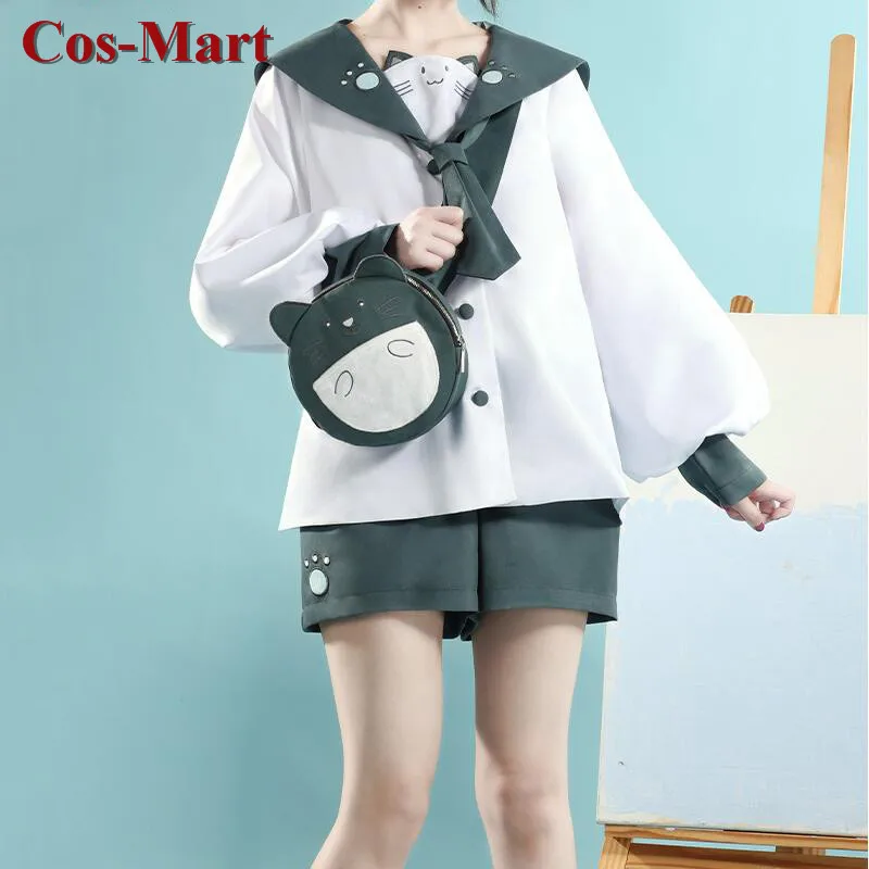 Cos-Mart Game Genshin Impact Xiao Cosplay Costume Sweet Cute Cat Uniforms Full Set Unisex Activity Party Role Play Clothing S-XL