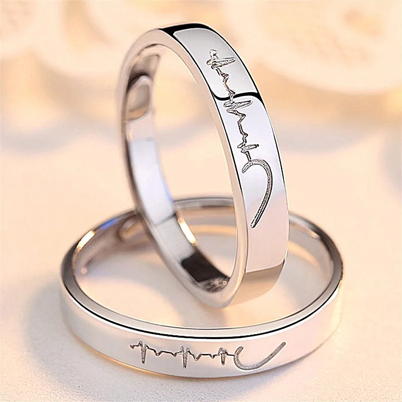 2 Teile/sätze Zirkon Herz Passenden Paar Ringe Set Für Immer Endlose Liebe Hochzeit Ring Für Frauen Männer Charme Valentinstag schmuck – Detail 21