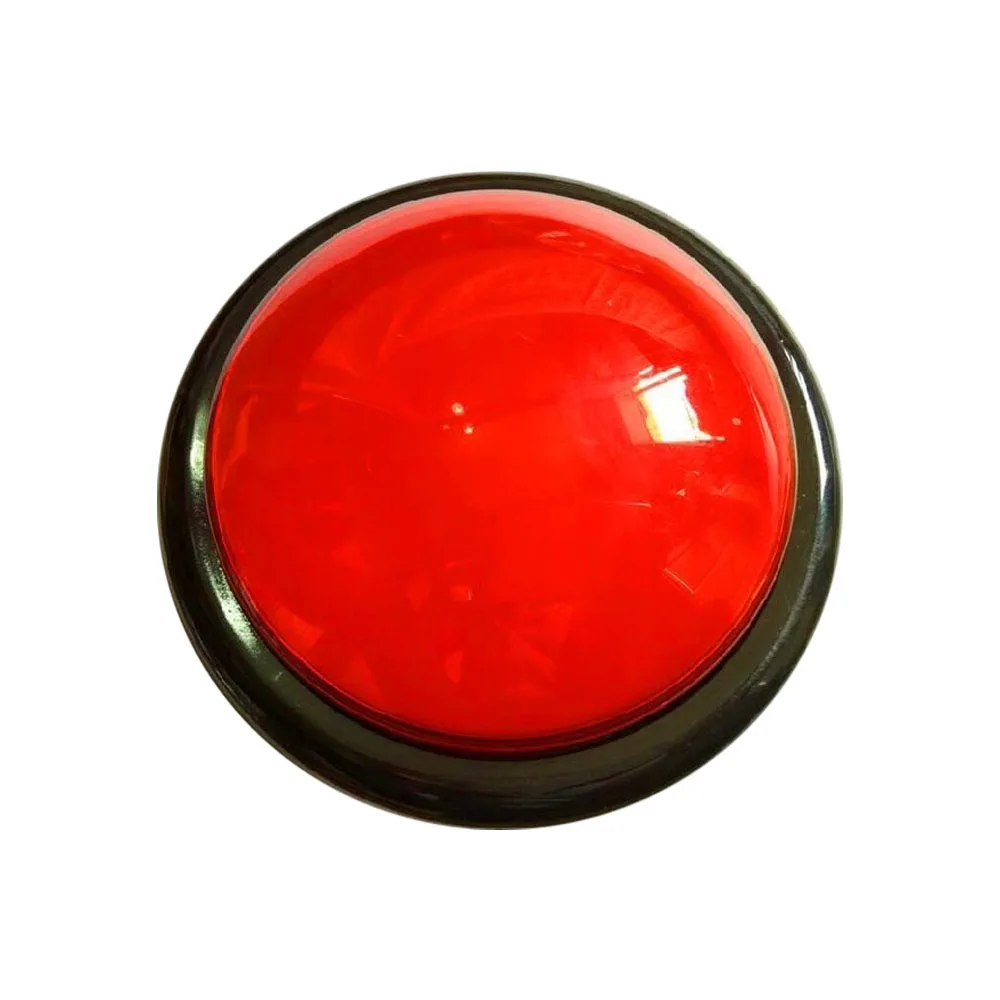 Big Round Push Button para Game Machine, LED Iluminado com Microswitch, Botões de Arcade, Big Dome, 100mm, 1 Unidade