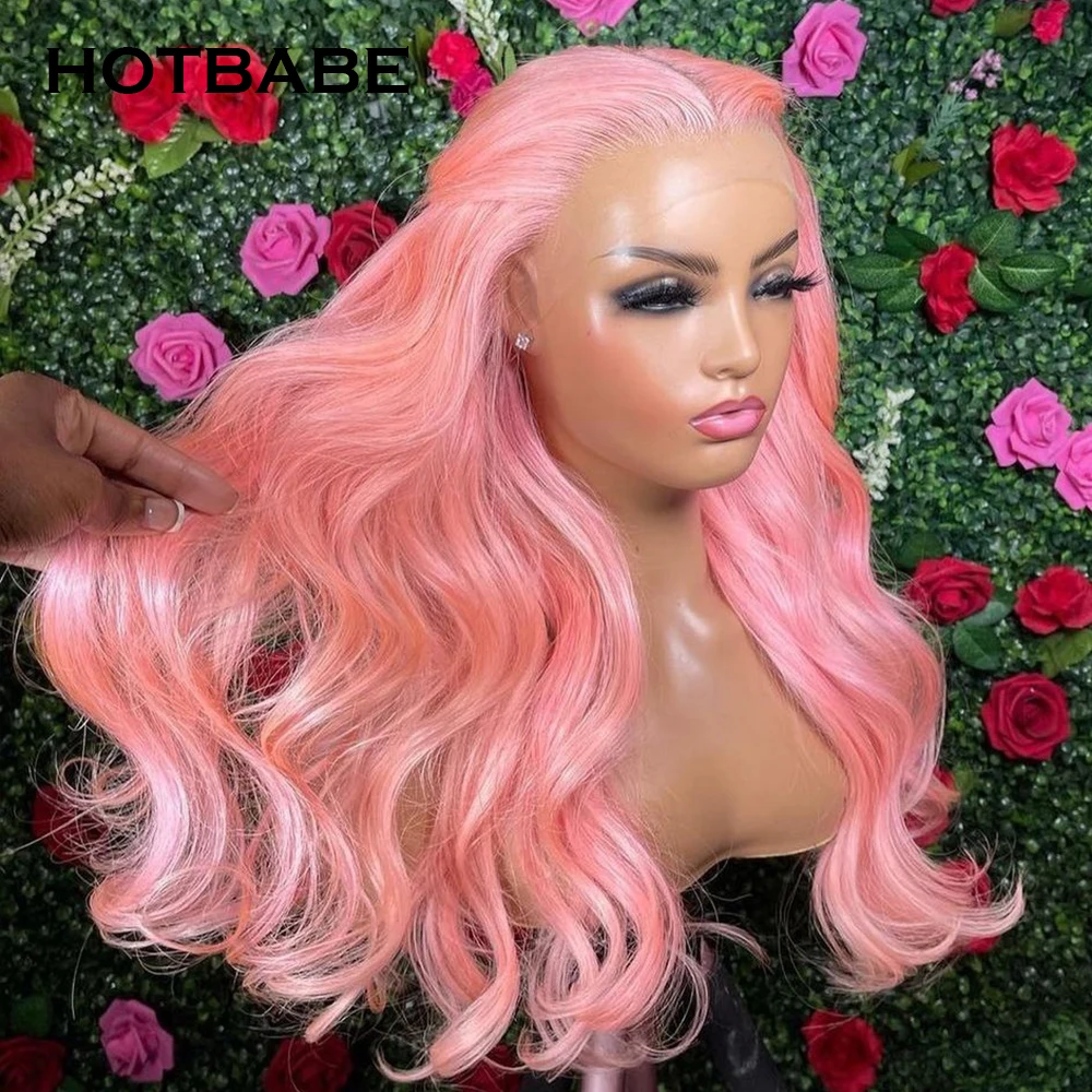 Pink Wig 13x6 Transparent Lace Front Wigs For Women Human Hair 30 Inch 613 Body Wave Lace Front Wigs Pre Plucked Remy Hair