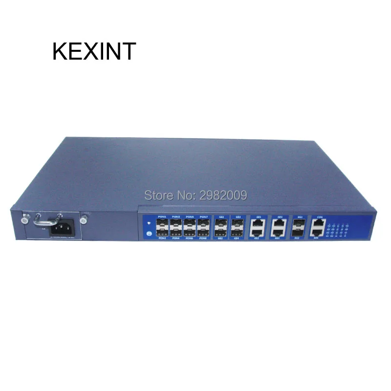 1U 8 Port GPON OLT with Modules and Management 8 port Work FTTH OLT