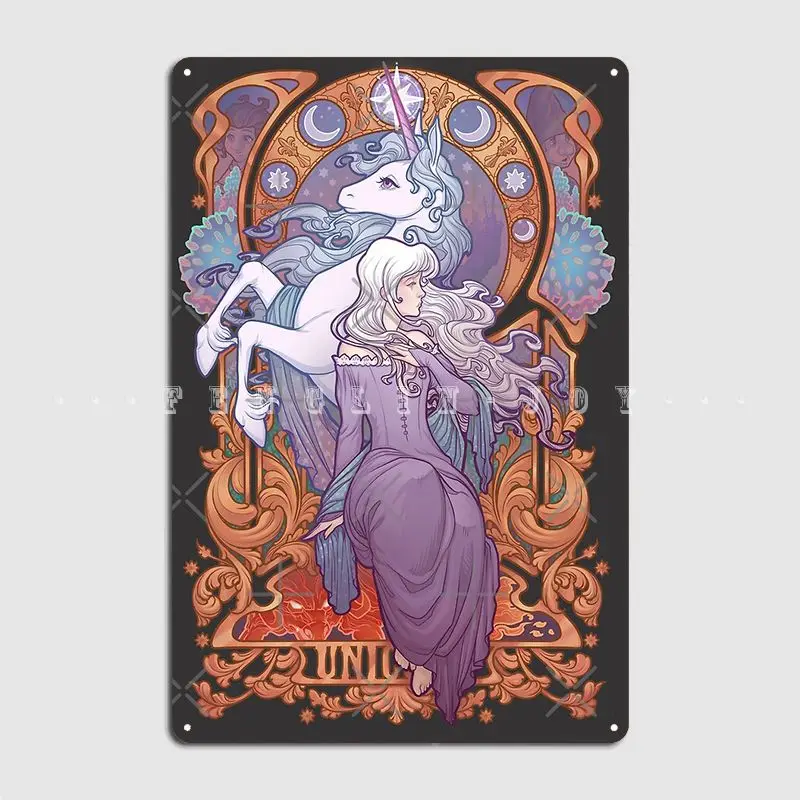 Lady Amalthea The Last Unicorn Metal Sign Club Party Wall Design Poster Tin Sign Poster